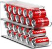 Can Organizer for Refrigerator Stackable Can Holder Dispenser with Lid for Fridge, Pantry, Freezer â€“ Holds 12 Cans Each, BPA-Free, Clear Design