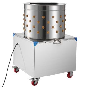 Chicken Plucker Machine, 19.7 in Drum, 2HP & 275RPM Electric Chicken Plucking Machine with 106 Soft Fingers & Transport Wheels