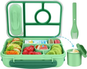 Lunch Box Kids,Bento Box Adult,Lunch Containers for Adults/Kids/Toddler,5 Compartments Bento Lunch Box with Sauce Vontainers