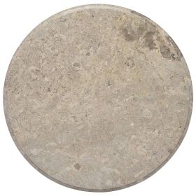 Table Top Gray Marble 23.6 in diameter Table Top Circular