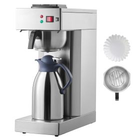 12 Cups Commercial Drip Coffee Maker, Coffee Maker Machine with Thermal Carafe to Keep Warm or Cold