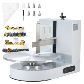 Cake Decorating Machine, Cake Cream Spreading Coating Smearing Machine, Low Noise Cake Frosting Machine, Turntable with Adjustable Scraper