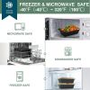 50 Pack Meal Prep Containers 38 oz, Leakproof To Go Food Containers, Disposable & Reusable Food Prep Containers for Takeout