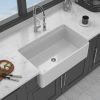 Farmhouse Kitchen Sink 33"  Workstation - 33 x 20 x 10 inch White Porcelain Ceramic Single Bowl Kitchen Sink
