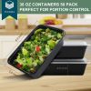 50 Pack Meal Prep Containers 38 oz, Leakproof To Go Food Containers, Disposable & Reusable Food Prep Containers for Takeout