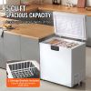 Chest Freezer, 3.88 Cu.ft / 110 L Compact Deep Freezer, Free Standing Top Open Door Compact Freezers with 2 Removable Baskets & Adjustable Thermostat