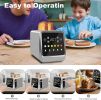 Stainless Steel Touch Screen Toaster 2 Slice, Bagel Toasters with LCD Display