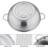Set of 3 Colander's, Stainless Steel for Draining Rinsing Washing, Ideal for Pasta Vegetables Fruits