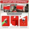 80 Qt Red Box Black Square Foot Tube With Drain Pipe Freezer Incubator 91*87*48cm