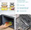 8 Pack Glass Food Storage Containers with Airtight Lids, Glass Meal Prep Containers, Lunch Office Meal for Microwave, Oven, Freezer and Dishwasher